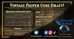 Vintage Pauper Cube Draft @ 1 PM Saturday 9/23